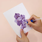 Applying drills to a Tropical Blooms & Shells mini diamond painting design