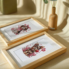 Framed Valentine Pets mini diamond painting artwork presented as finished decor