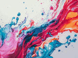Vibrant Paint Splashes artwork shown as a completed diamond painting preview