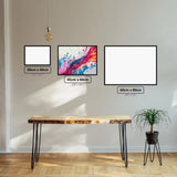 Vibrant Paint Splashes diamond painting displayed in a room setting