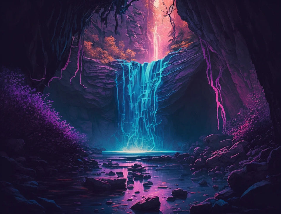 Mystic Waterfall - 5D Diamond Painting Kit