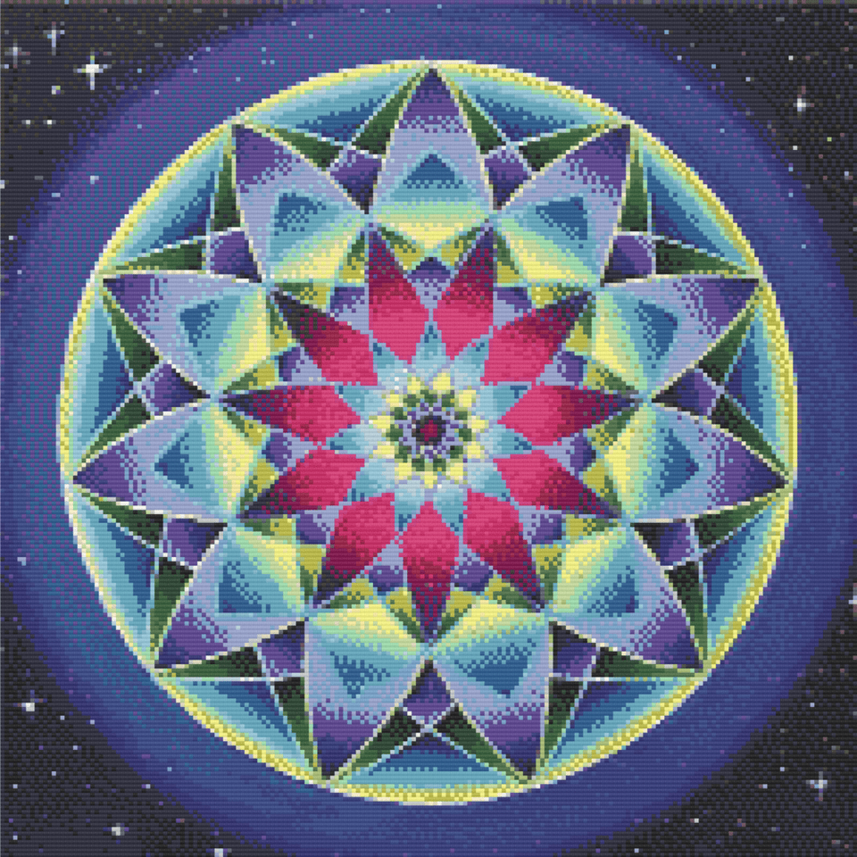 Blue Kaleidoscope - 5D Diamond Painting Kit