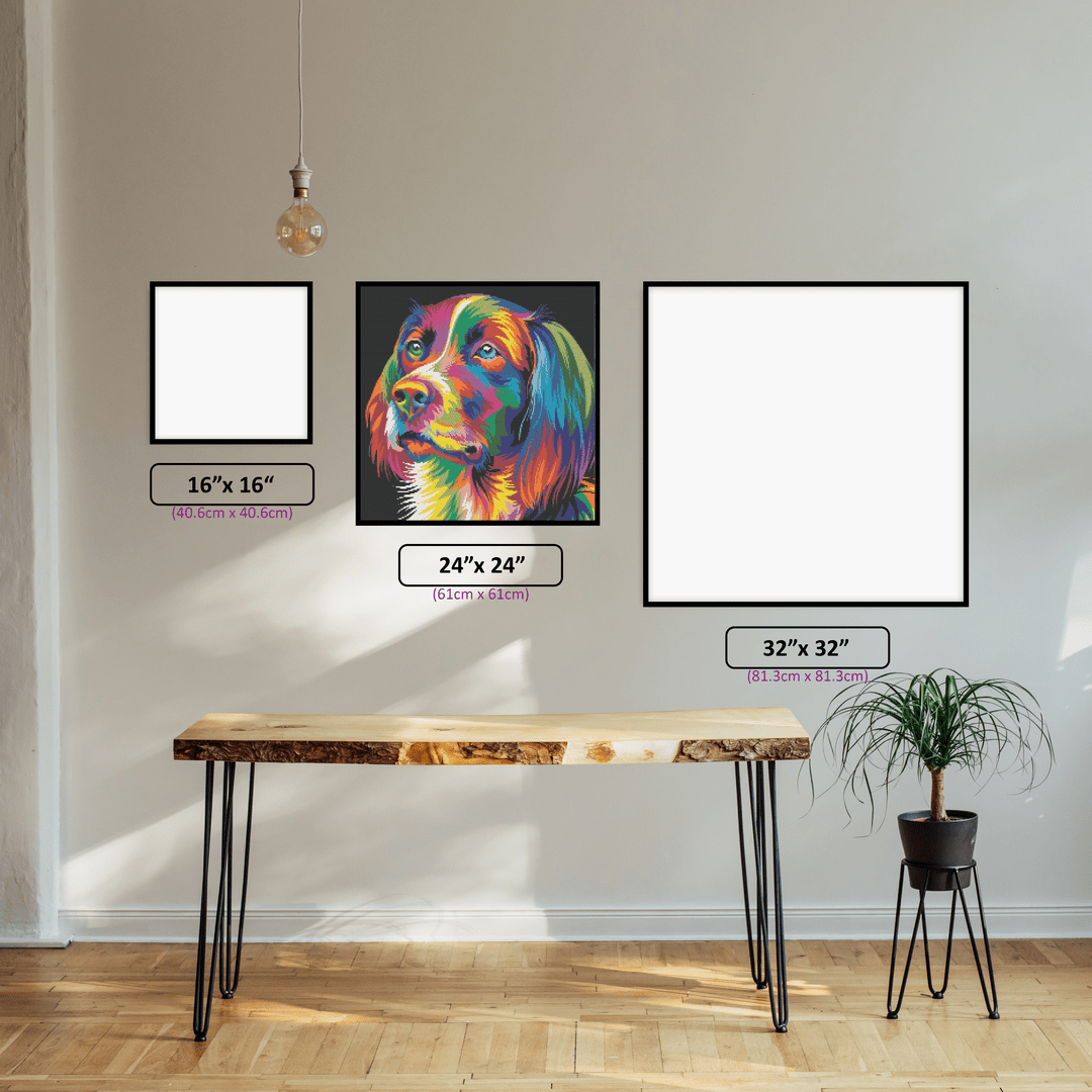 Colourful Dog - 5D Diamond Painting Kit