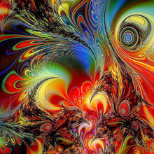 Psychedelic Color Burst - 5D Diamond Painting Kit