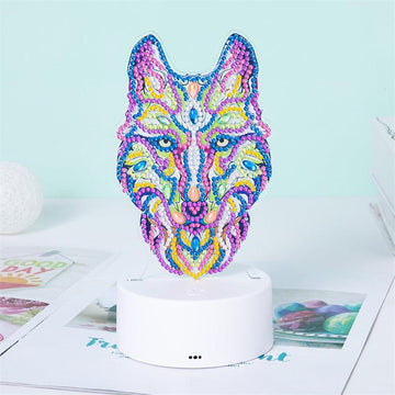 Rainbow Wolf - LED Diamond Painting Kit