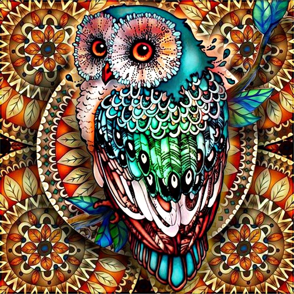 Artistic Owl - 5D Diamond Painting Kit