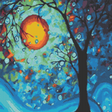 Fairy Lights - 5D Australian artwork shown as a completed diamond painting preview