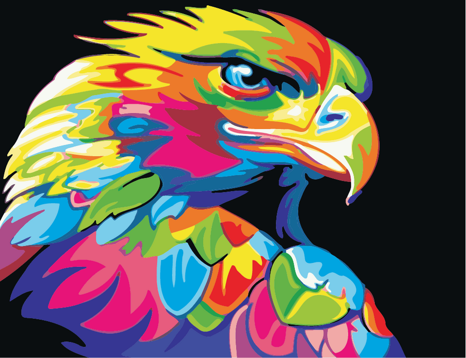 Colourful Eagle - 5D Diamond Painting kits