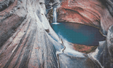 Hamersley Gorge Wonders artwork shown as a completed diamond painting preview