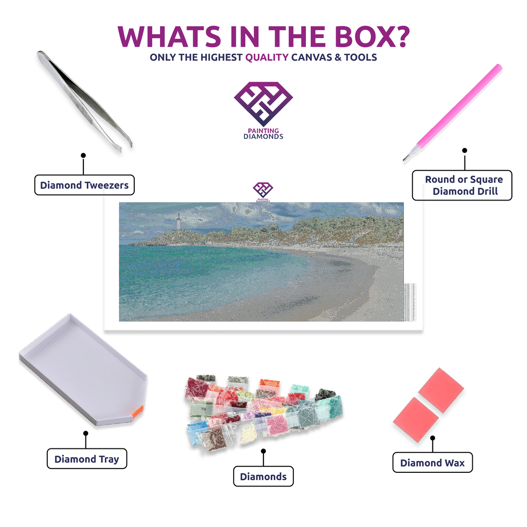 Pinky Beach - 5D Diamond Painting Kit