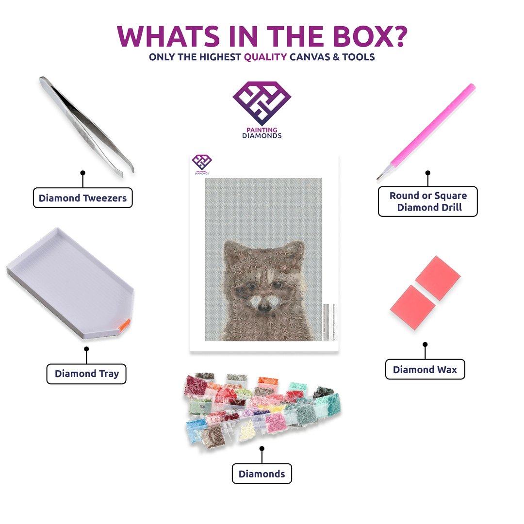 Raccoon - 5D Diamond Painting Kit