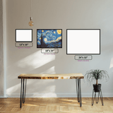 Starry Night diamond painting displayed in a room setting